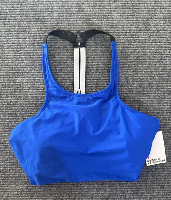 Sports Illustrated Other - Sports Illustrated High Neck Tankini Top Royal Blue Removable Cups XL New